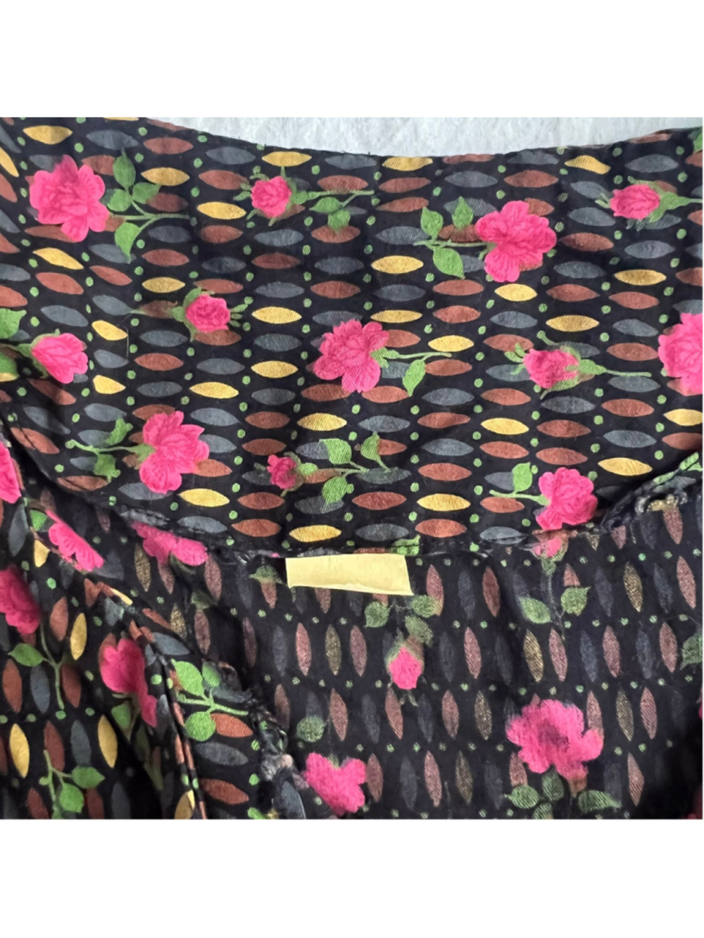 Vintage 90s Cottagecore Floral Button Front Dress Teacher Prairie Whimsigoth - Picture 11 of 12